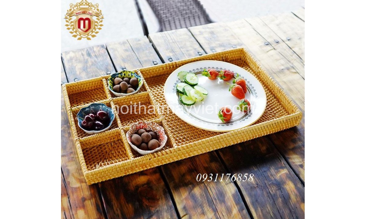 Khay Đựng Đồ Mây Tre KDMT0020